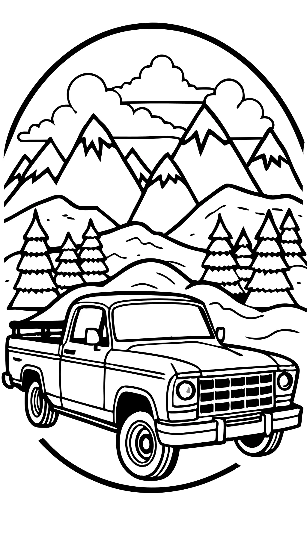 chevy truck coloring page